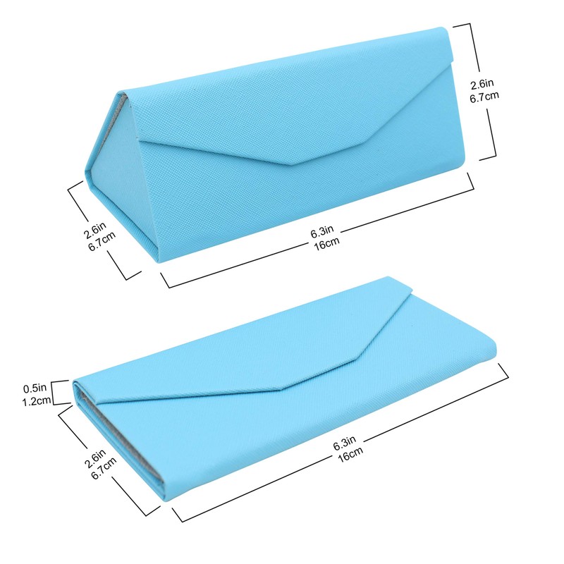 Estuche adorable para anteojos de cuero de color sólido