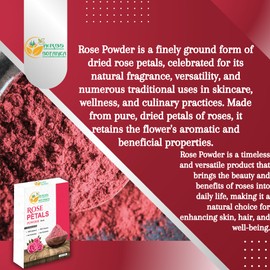 Herbs Botanica Organic Rose Petal Powder – Natural, Chemical-Free Rose Powder for Face Masks, Skin Care, DIY Beauty, Aromatherapy, and Culinary Use – 2 oz, No Added Preservatives or Colors