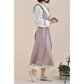 Nanxson Women Girls Vintage Apron Cross Back Pinafore Dress Apron with Two Pockets for Baking, Painting, Cooking, Gardening