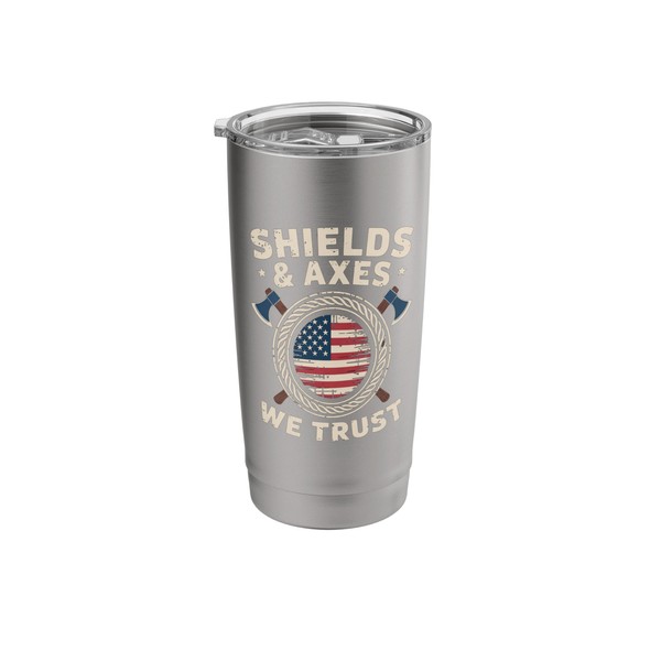 shields and axes we trust american viking norse mythology Stainless