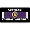 Purple Heart Veteran Combat Wounded Photo License Plate