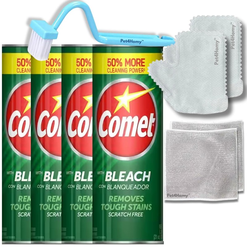 Comet powder Cleanser with Bleach, 21 oz Bottles, 4 Pack