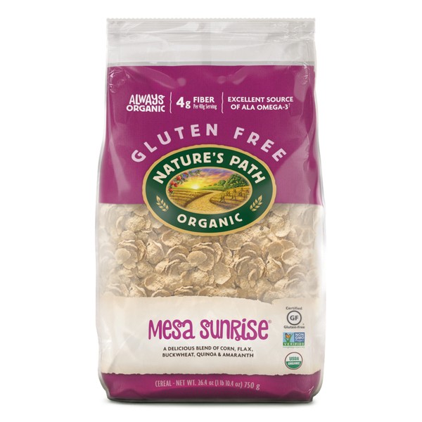 Nature's Path Organic Gluten Free Mesa Sunrise Cereal, 1 Lb 10.4 Oz Earth Friendly Package (Pack of 6), Non-GMO, Low Fat