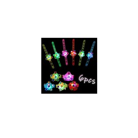 Mstnoixgc Spinner LED Bracelet, LED Bracelet Children's Set, Light Bracelet Children, Flash Light Bracelet, Party Favours, Birthday, Children, for Christmas, Celebrations, New Year Party, Birthday,