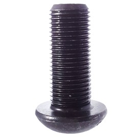 3/8-16 x 1" Button Head Socket Cap Screws, Allen Socket Drive, Black Oxide, Alloy Steel, Fully Threaded, Machine Thread, Quantity 25