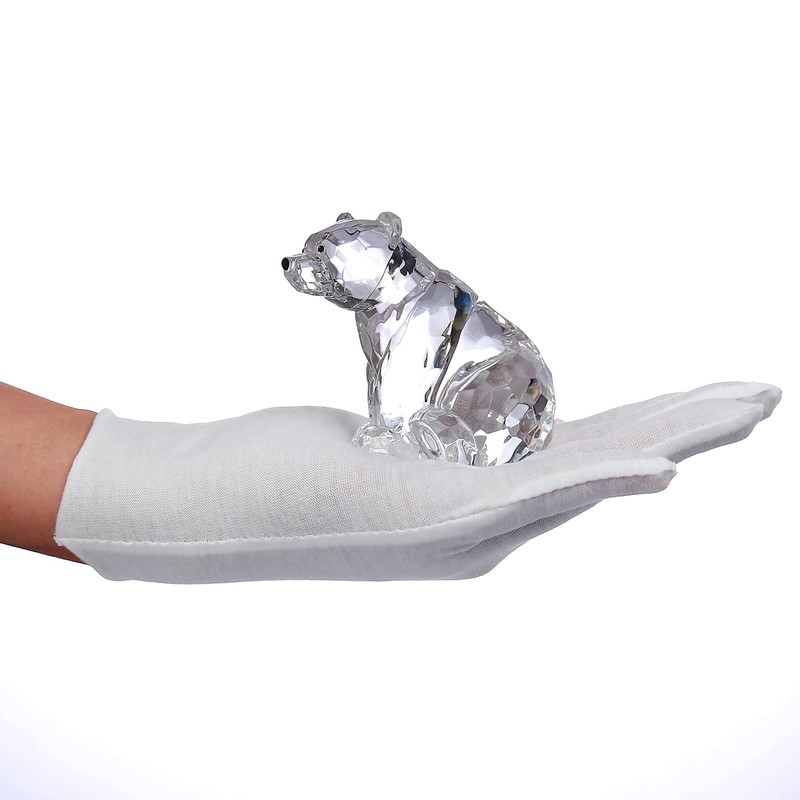DANRECIN Acrylic Bear Figurine Cute Polar Bear Home Decor Clear