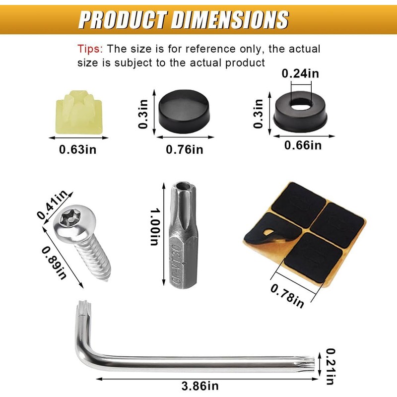 ZIMISI Anti Theft Car License Plate Screws, M6 (1/4") Stainless