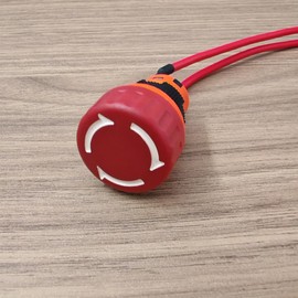 Gebildet 16 mm Metal Emergency Stop Pressure Switch, Locking, 12-250V/10A, Stainless Steel, 0.63 Inch Mounting Hole