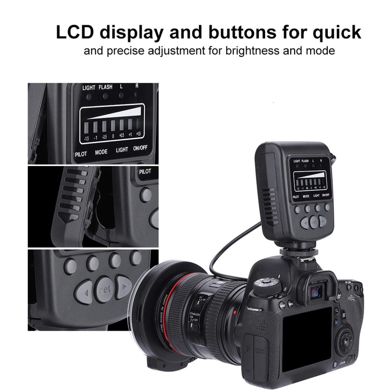 CCYLEZ LED Flash Light Ring Kit, Ring Adapter, Flash Controller