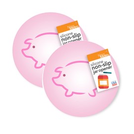 New Metro Design Little Piggy Silicone Jar Opener, 6", Pink