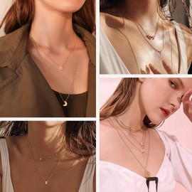 Suplight Women's Necklace Jewellery DIY Letters A - Z Charms Clavicle Chain 925 Silver / 18k Gold-plated Rose Gold Initial Pendant 45 cm 1.5 mm Rolo Chain Minimalist Jewellery Accessory with Gift Box, E