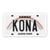 Squiddy Kona Hawaii State License Plate Style - Vinyl Sticker Decal for Phone, Laptop, Water Bottle (3.5" Wide)