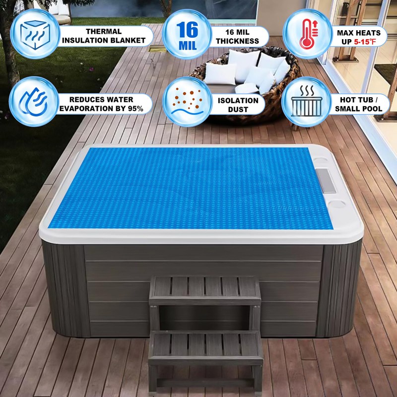 Kakolvan Solar Bubble Hot Tub Spa Cover for 5.4 x