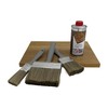 Glaze Brush Set (3 Pieces Flat Brush) Wood Protection Varnish