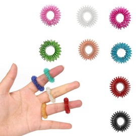 Rattmety 8 Pieces Spiky Massage Finger Rings