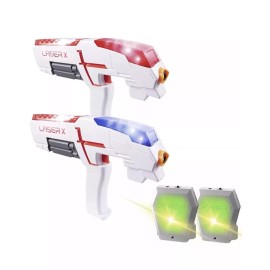 LASER X Real Life Laser Tag Game Gaming Experience - 2 Blasters + 2 Vests - NEW