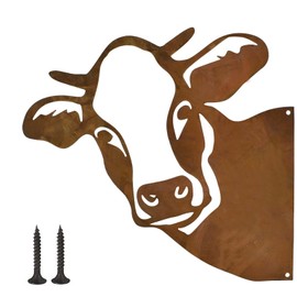 Naapesi Rust Garden Decoration, 30 x 28 cm Garden Stake Rust, Metal Decorative Garden Statues, Tree Stake, Rust Garden Figure, Rust Decoration for Outdoor, Patina, Animal Rust Decoration, Farm