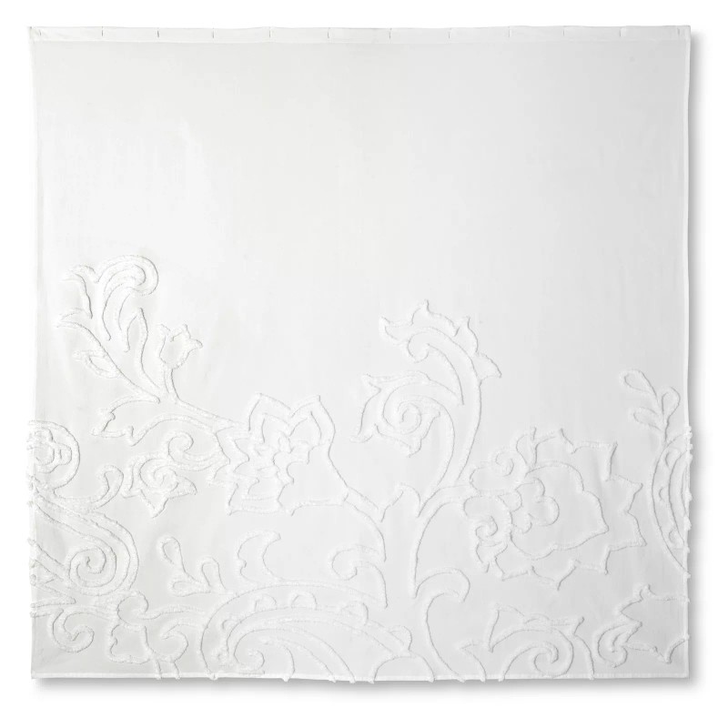Better Homes & Garden Coventry Paisley Cotton Shower Curtain White