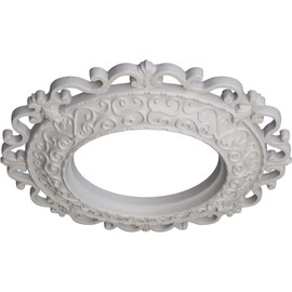 13 1/4"OD x 6 5/8"ID x 1 1/8"P Orrington Ceiling Medallion (Fits Canopies up to 6 5/8"), Hand-Painted Ultra Pure White