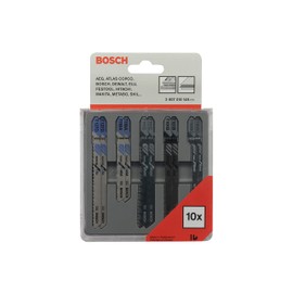 Bosch 2607010148 10 Piece Jigsaw Blade Set for Wood and Metal