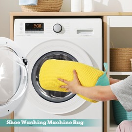 Jeekscss Shoe Washing Machine Bag 6 Pcs - Trainer Wash Bag for Washing Machine with Secure Zipper | Mesh Laundry Protector & Tumble Dryer Safe | Fits Trainers, Sneakers & Canvas Shoes