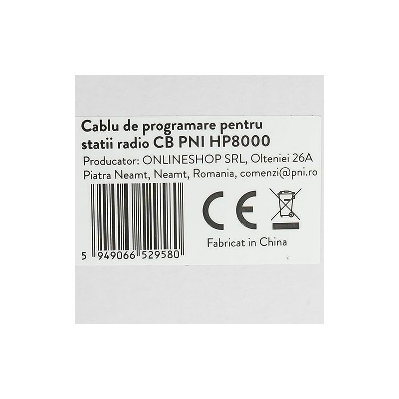 Programming Cable for CB Radio Station PNI Escort HP8000L, HP8001L,