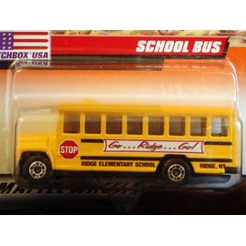 Matchbox by Matel Wheels U.S.A. - Series 1 - #1 - School Bus - Ridge, NY - 1:95 Scale