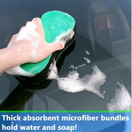 2 PCS Esponja Gigante para Lavado de Coche, Esponjas de Malla Suave para Lavado de Automviles sin Araazos, Sper Absorbente esponjas Reutilizables, para camin, SUV, Barco y Motocicleta, etc.