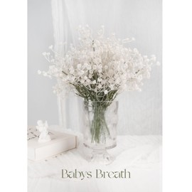 EQUSPUR Artificial Babys Breath, Fake Gypsophila Flowers, Faux Flower Bulk for Bouquet Wedding Floral Arrangement Home Party Office Kitchen Decor - 6 Pack Set of White