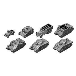 Pit Road MI07 1/700 MI Series WWII US Military Vehicle Set 1 Plastic Model