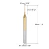 sourcing map 10Pcs 0.5mm Titanium Coat Carbide End Mill Engraving