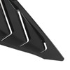 2pcs Rear Left Right Window Louver Bright Black Side Window