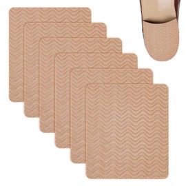 HOBBIESAY 6Pcs Rubber Shoe Soles Thick 3.8x3.2 Inch Non Slip Shoe Pads Shoe Sole Bottom Protector Burlywood Shoes Bottom Repairing Material Avoid Sole Sheet for Women Men Shoes