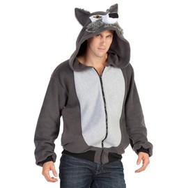 RG Costumes Men's Willie The Wolf Hoodie, Gray, Large