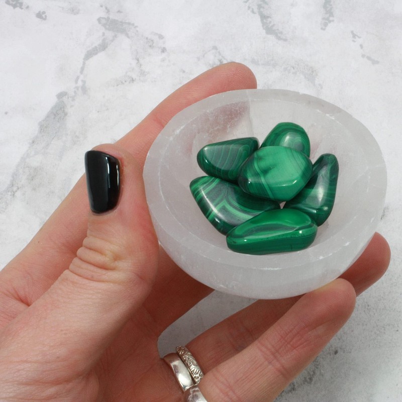 CrystalAge Selenit charging bowl ~ 6 cm