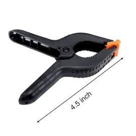 ZOENHOU 4.5 Inch 20 PCS Spring Clamp Set, Nylon Plastic Clips Heavy Duty Clamp with Flexible Jaw Pad and Anti-slip Handles for Woodworking Backdrop Photo Studio Craft DIY Art