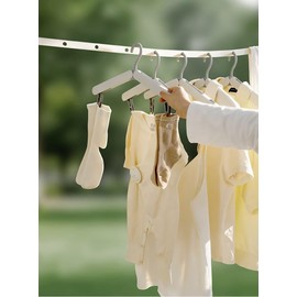 3.5M Adjustable Nylon Washing Line, Wide Webbing Clothes Rope with 34 Peg Holes for Balcony Camping