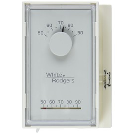 White Rodgers 1E50N-301 Mercury-Free Mechanical Thermostat, 5.25