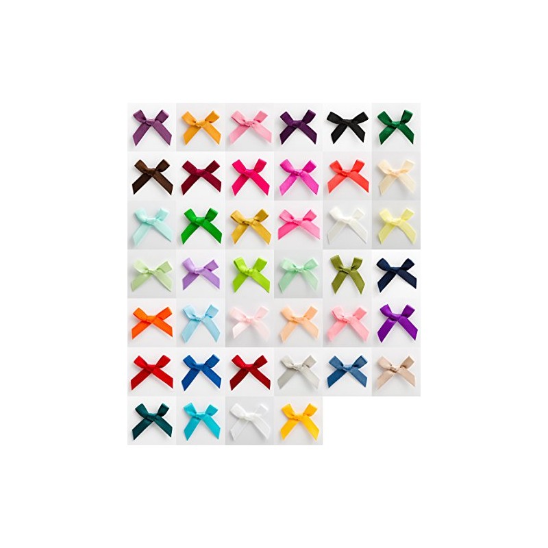 Italian Options Satin Craft Bows 100-Piece Pack, 3 cm Bow