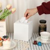 OGANAZI PU Leather Square Facial Tissue Holder Box, Cube Tissue