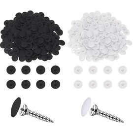 ZORTVUL Screw Cover Pack of 200, Phillips Cover Caps 12 mm for 7-8 mm Screws, Furniture Screws Caps, Decorative Protective Covers, Waterproof, Corrosion Protection