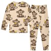 MCHIVER Monkey Banana Pajamas Set 2 Piece Cotton Pjs Set