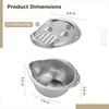 Rice Washer Strainer Bowl with Grater Lid, Stainless Steel Multi-function