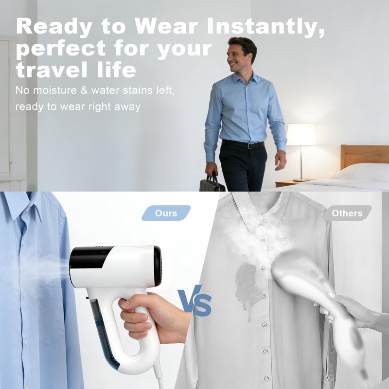 Vacuum Steamer for Clothes, 3 in 1 Steaming & Ironing&
