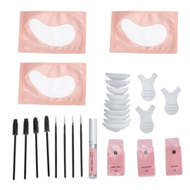 Lash Lift Kit Complete with Brushes Eye Cover Perm Lotion Fixation Lotion Care Lotion Glue Curling Eyelash Kit for Home Salon Use