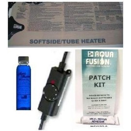 Softside Waterbed Heater with a 4oz Premium Water bed Conditioner & Patch Kit for King, Queen, Full & Twin Soft Sided Mattresses