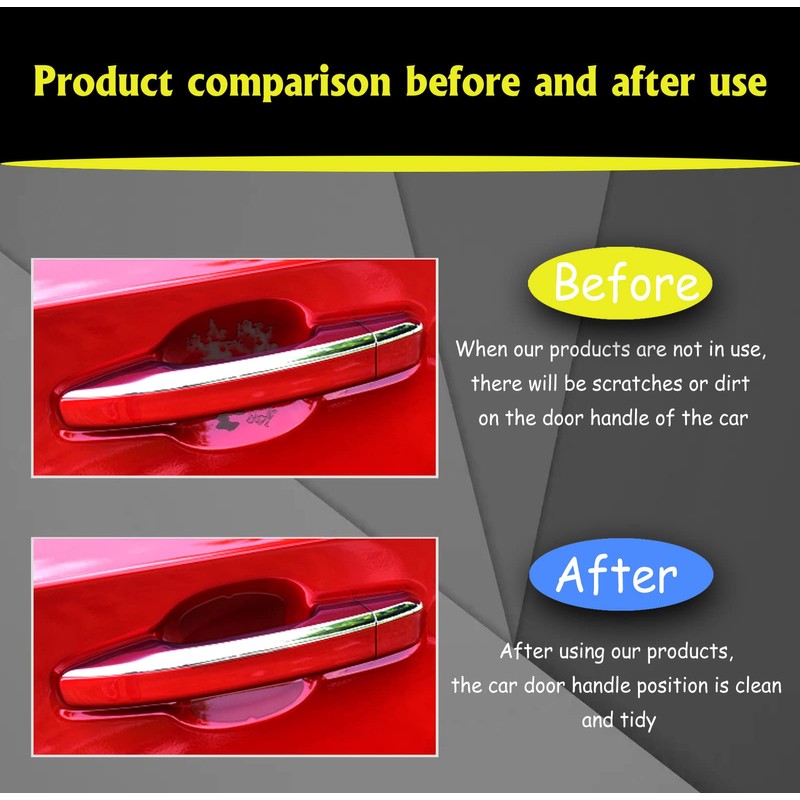Logctee 4 Pack Clear Universal Car Door Handle Scratch Protectors,