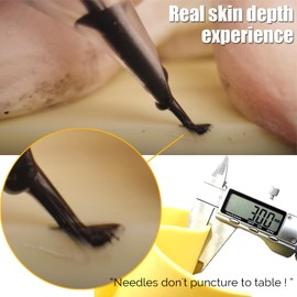 3MM Tattoo Practice Skin Ink Caps - MIUXIA 3Pcs Tattoo Fake Skin 1000Pcs Small Ink Caps with Base Kit Includes Pigment tattoo Cups Small and Best Tattoo Skin Thick Tattoo Supplies