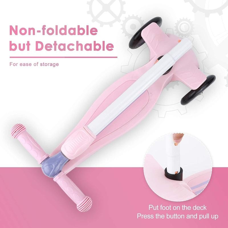 2 in 1 Kick Scooter with Removable Seat, 3 LED