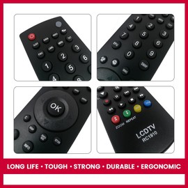 Remote Control For Polaroid P19LEDDVD12 LED TV Direct Replacement Remote Control